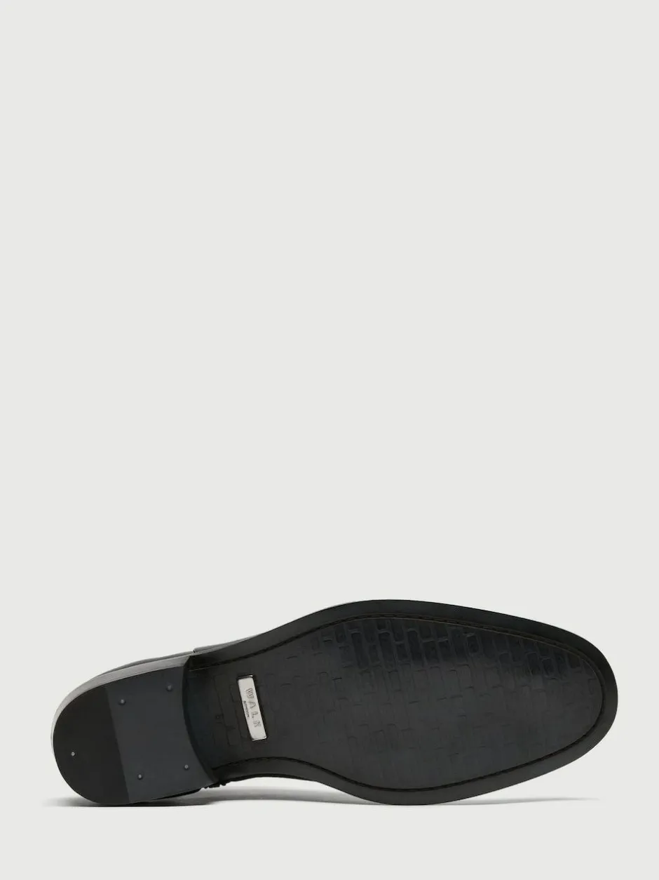 Walk London Black Leather Hoxton Zip Boots Clearance