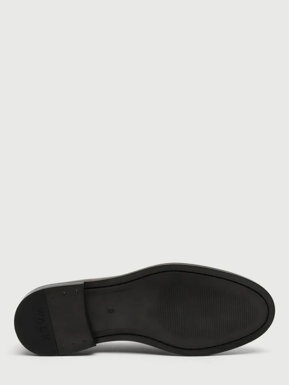 Walk London Brown Leather Putney Tassel Loafers Online