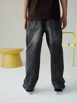 Next Baggy Tapered Authentic Jeans (3-16yrs) Washed Black