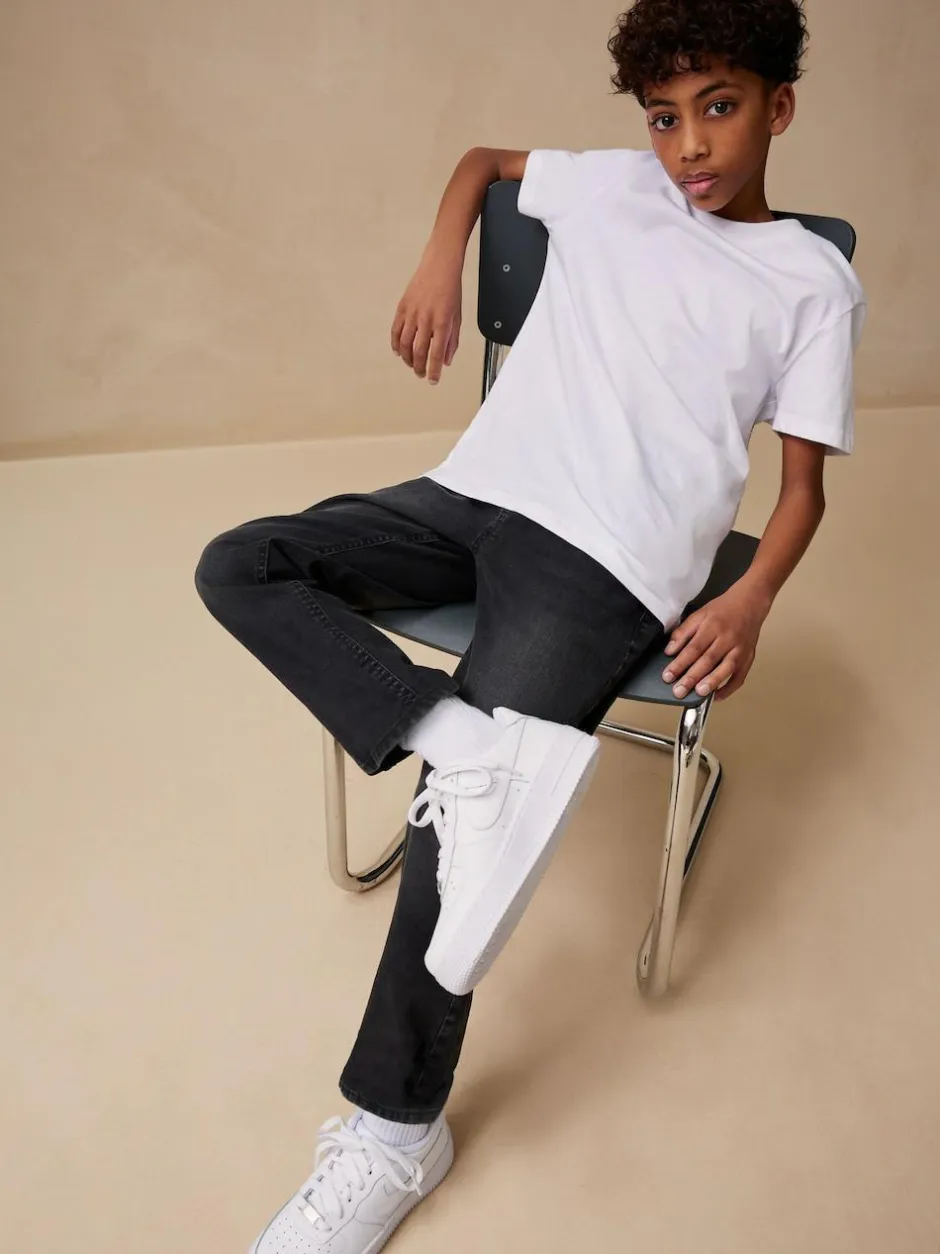 Next Washed Black Regular Fit Stretch Jeans (3-17yrs) Online