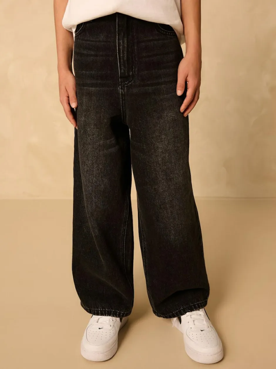 Next Washed Black Super-wide Fit Authentic Jeans (3-16yrs) New