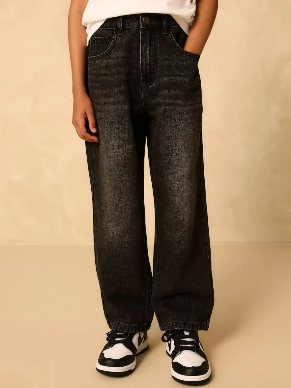 Next Washed Black Wide Fit Authentic Jeans (3-16yrs) Clearance