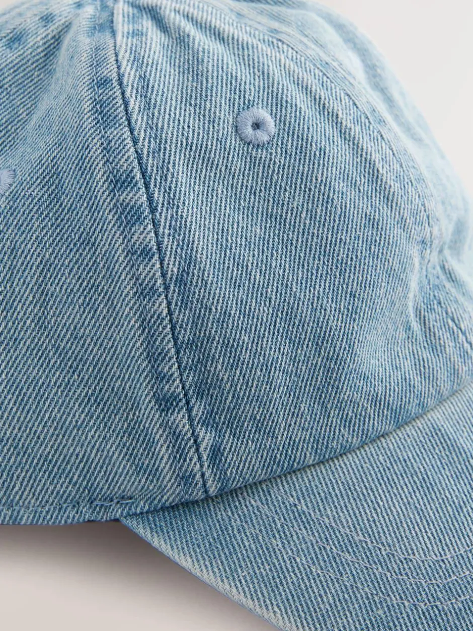 Next Washed Blue Denim 100% Cotton Baseball Cap Hat (1-16yrs) New