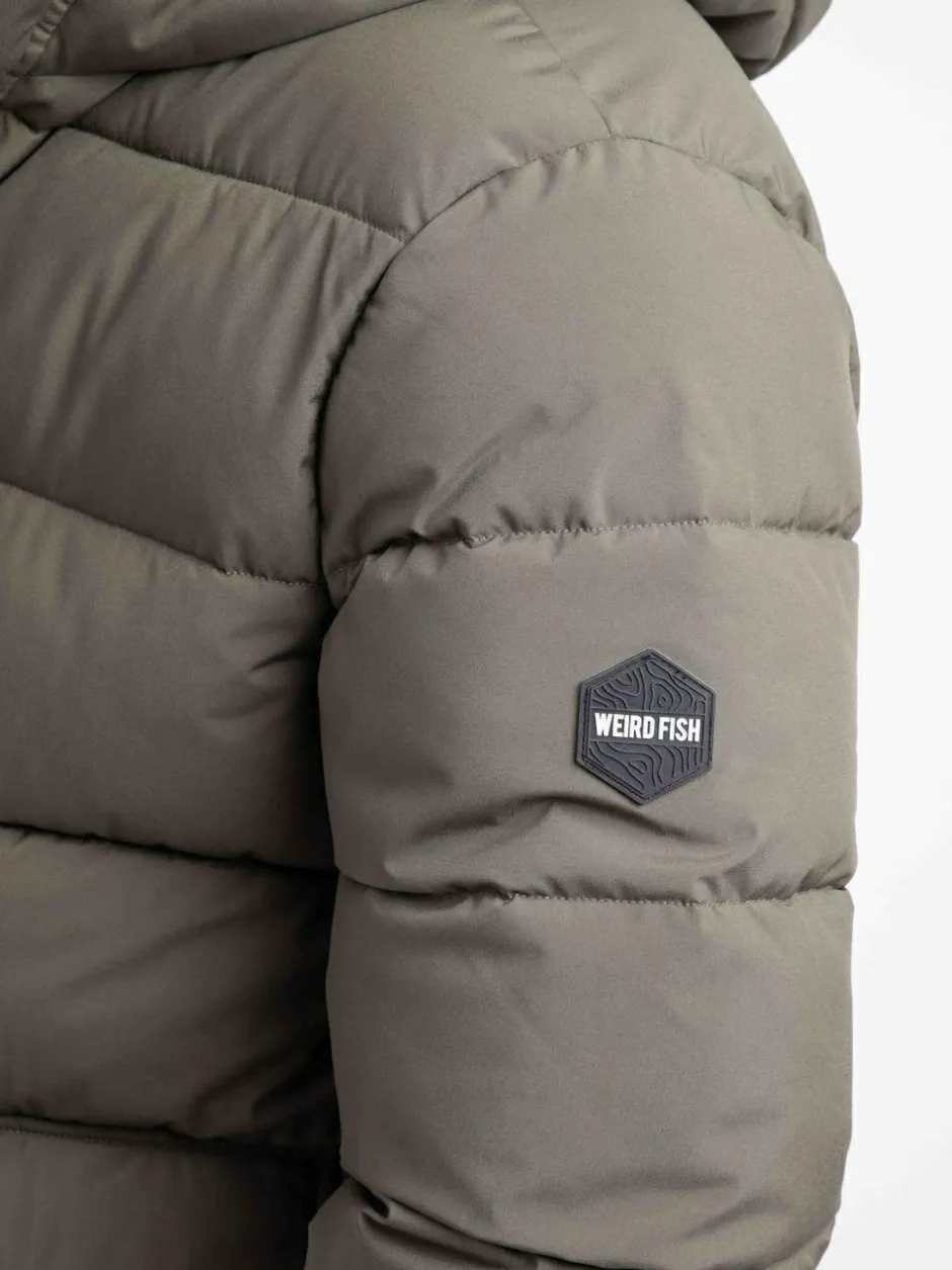 Weird Fish Calderwood Heavyweight Padded Jacket Green Online