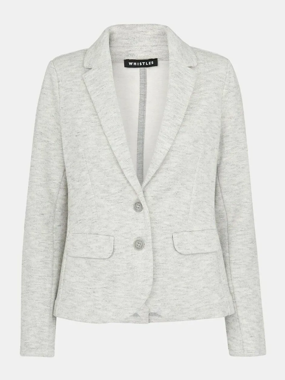 Whistles Grey Slim Jersey Jacket Outlet