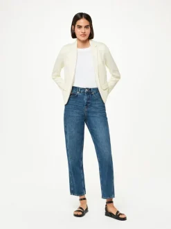 Whistles White Slim Jersey Jacket Outlet