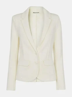 Whistles White Slim Jersey Jacket Outlet