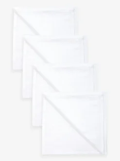 Next White 100% Cotton Muslin Baby Cloths 4 Pack Clearance