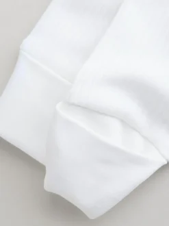 Next White 100% Cotton Two Way Zip Baby Footless Sleepsuits 3 Pack (0mths-2yrs) Online