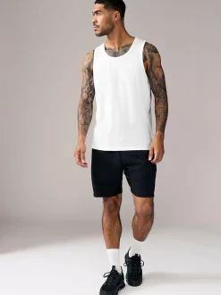 Next 100% Cotton Vests 4 Pack White Clearance