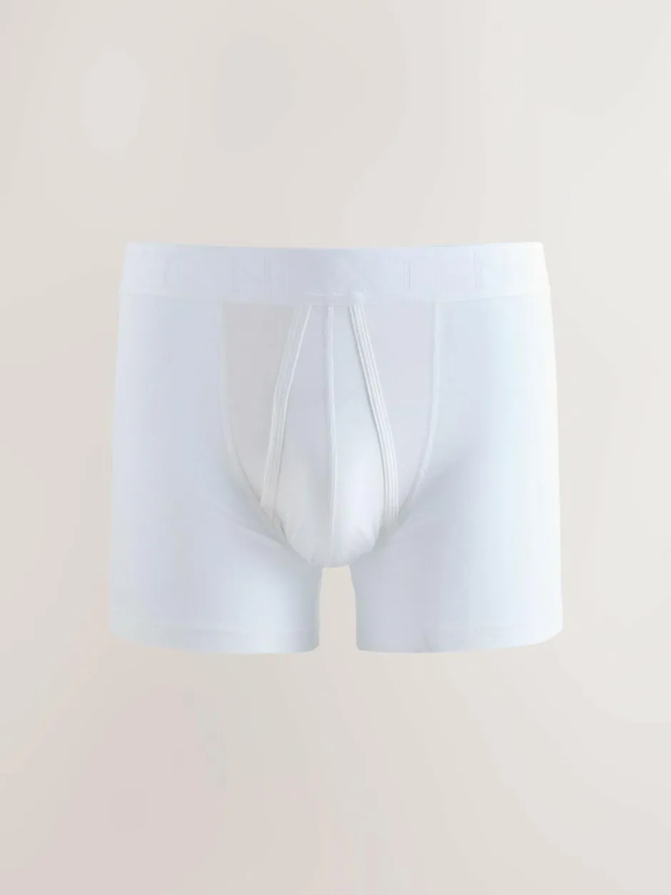 Next White 5 Pack A-Front Cotton Rich Boxers Outlet
