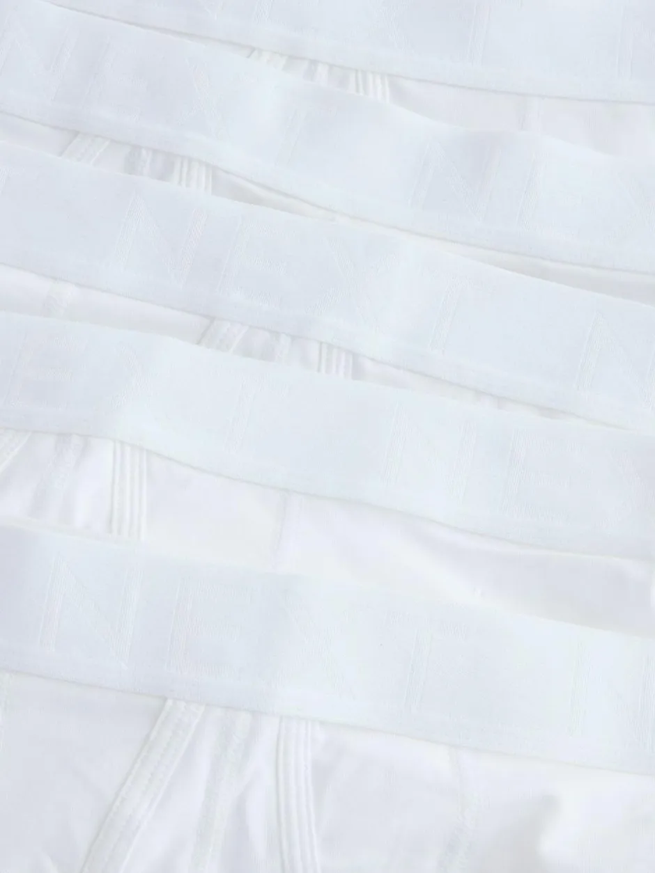 Next White 5 Pack A-Front Cotton Rich Boxers Outlet