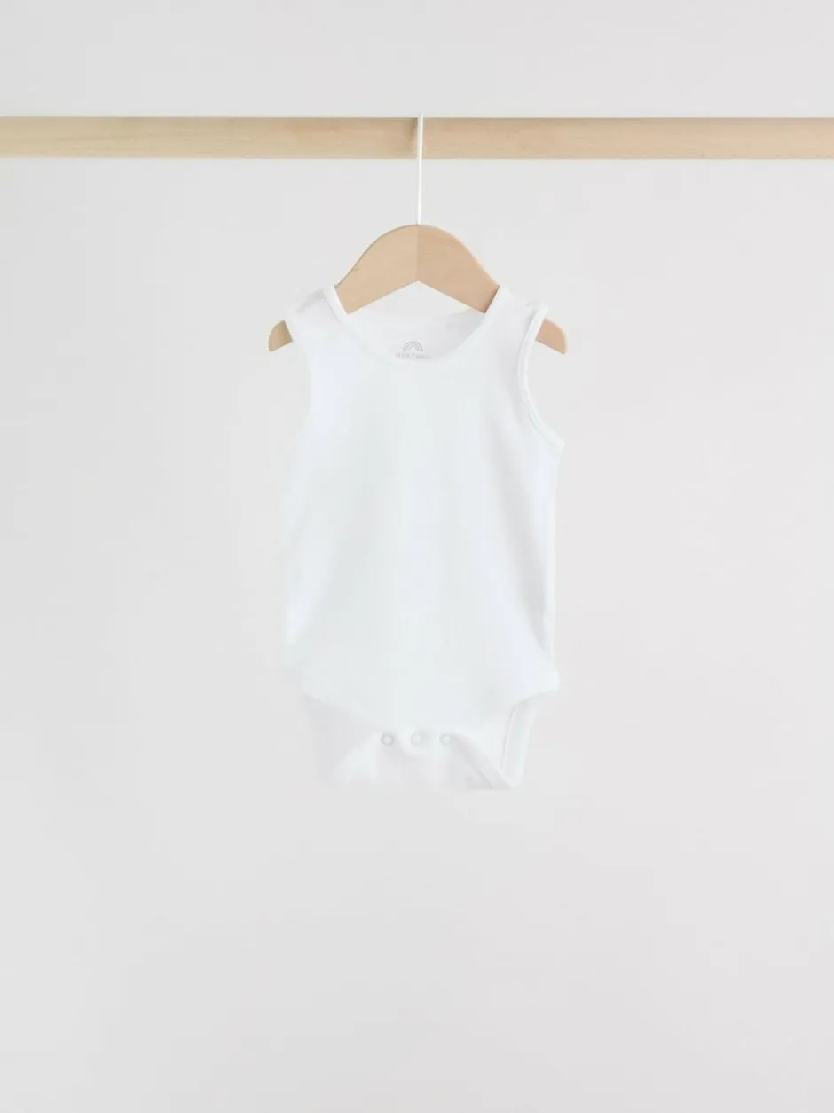 Next White 5 Pack Baby Vest Bodysuits Discount