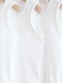 Next White 5 Pack Baby Vest Bodysuits Discount