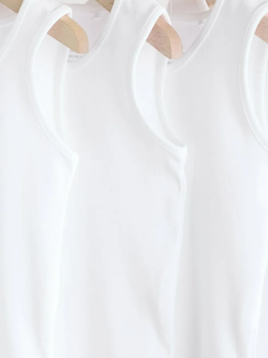 Next White 5 Pack Baby Vest Bodysuits Discount