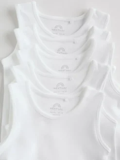 Next White 5 Pack Baby Vest Bodysuits Discount