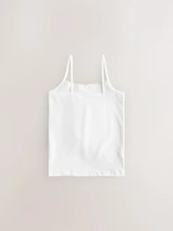 Next White 10 Pack Elastic Strappy Cami Vests (1.5-16yrs) Hot
