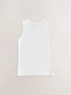 Next White 3 Pack Lace Trim Vest (1.5-16yrs) Hot