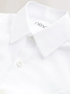Next White 2 Pack Long Sleeve Stretch School Shirts (3-16yrs) Sale