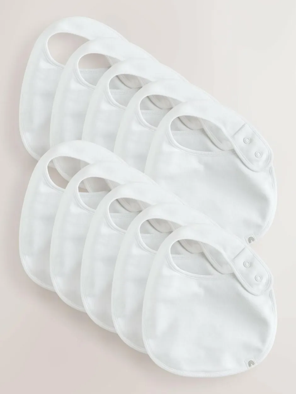 Next White Baby Bibs 10 Pack Online