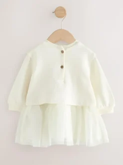 Next Baby Twofer Mesh Dress (0mths-2yrs) White Discount