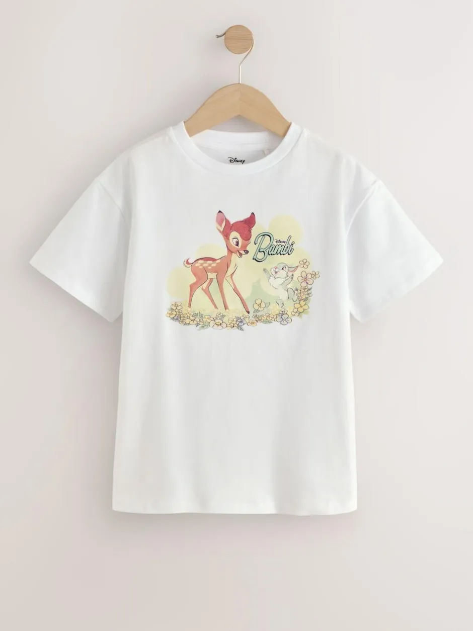 Next White Bambi Oversized Graphic T-Shirt (3-16yrs) Sale