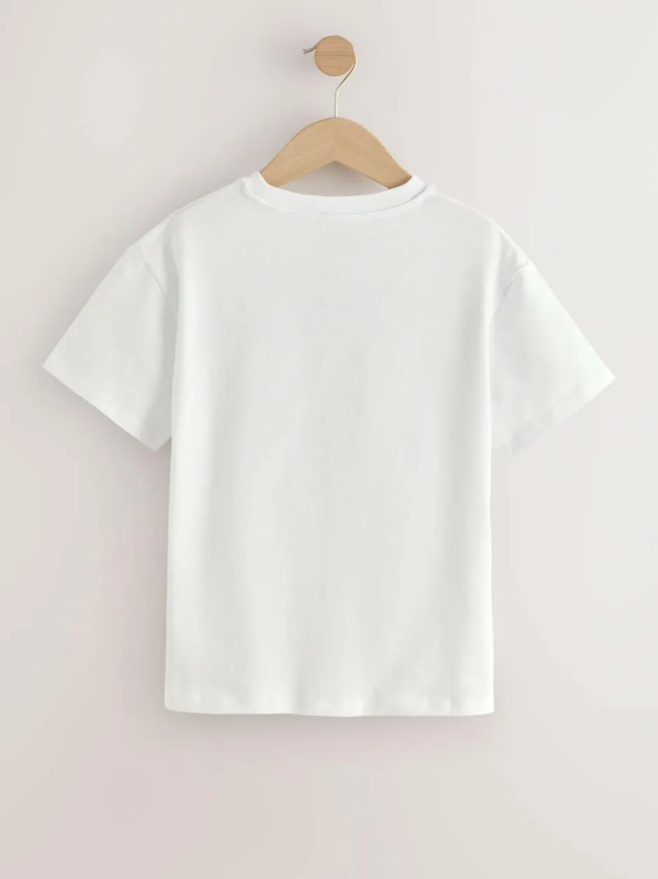 Next White Bambi Oversized Graphic T-Shirt (3-16yrs) Sale