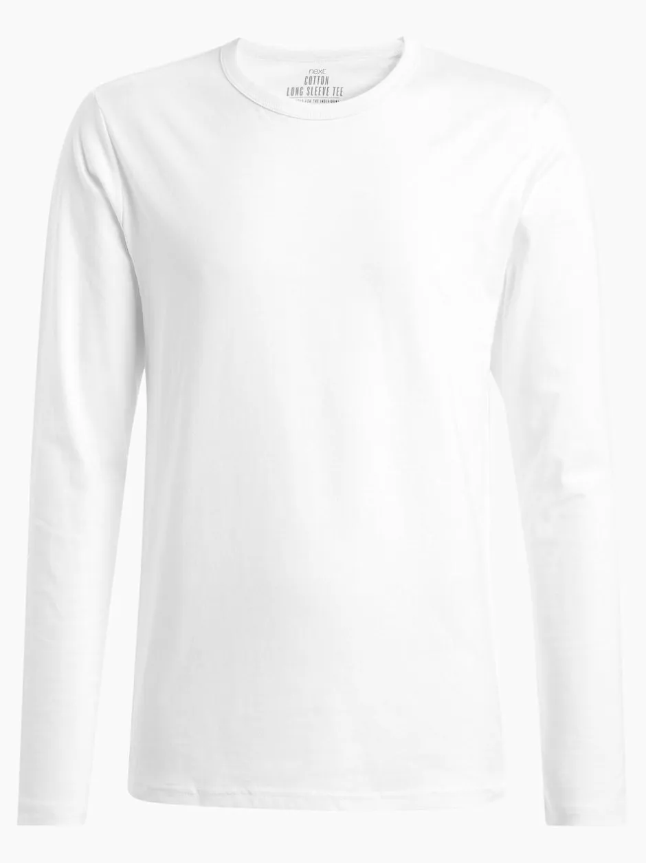 Next Long Sleeve Layering T-Shirts 5 Pack White/ Black/ Grey/ Navy Blue Online