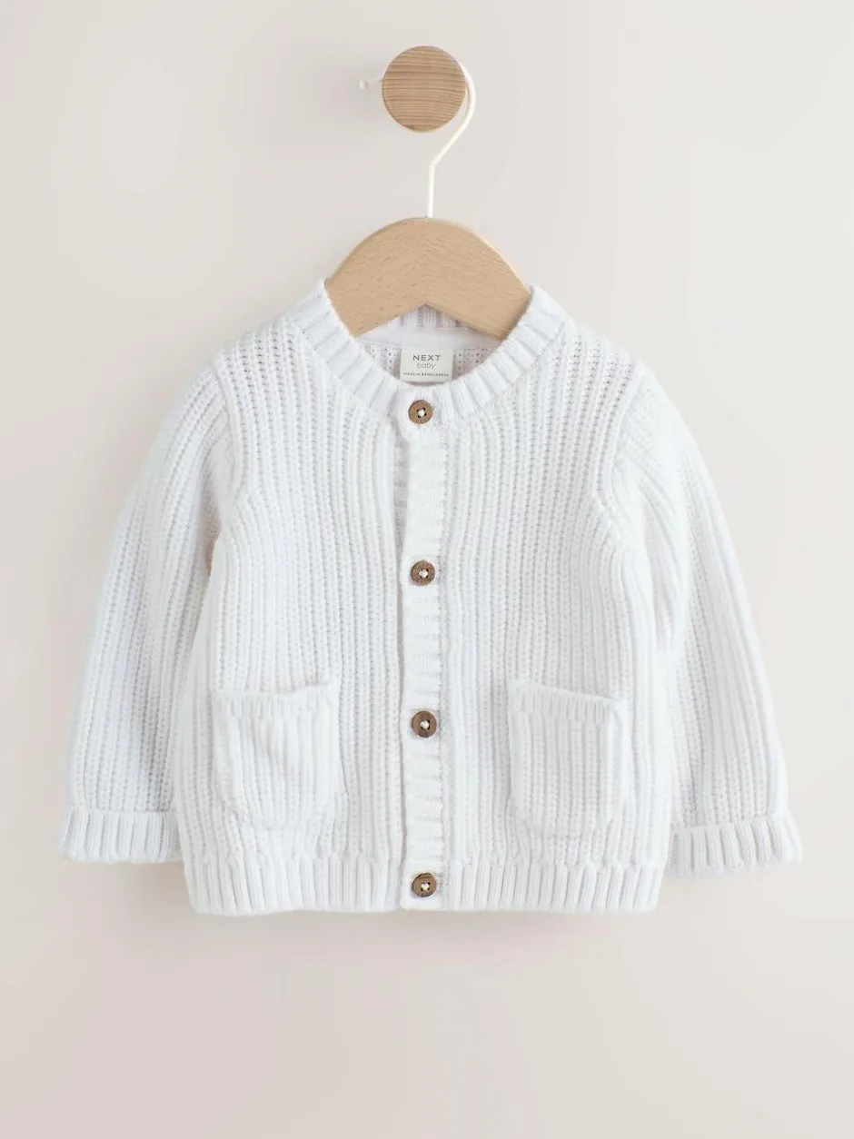 Next White Born In 2026 Baby Cardigan Outlet