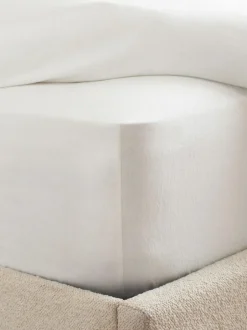 Next White Brushed Cotton Supersoft Deep Fitted Sheet Clearance