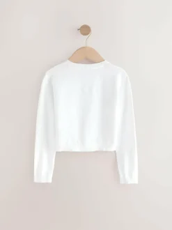 Next Button Up Cardigan 3yrs-16yrs (3mths-16yrs) White New