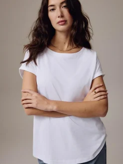 Next White Cap Sleeve T-Shirt Discount