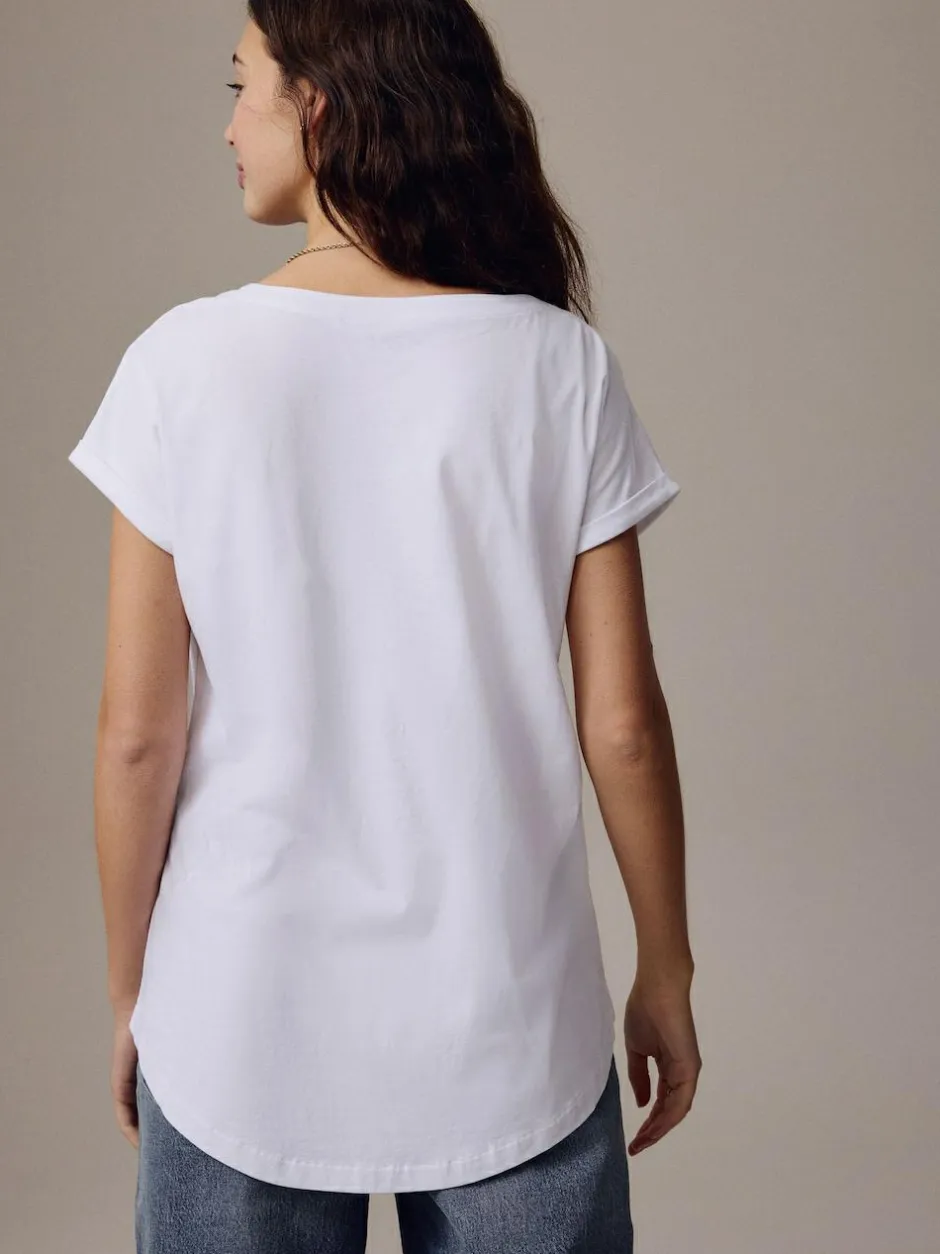 Next White Cap Sleeve T-Shirt Discount