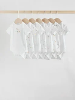 Next White Character 7 Pack Baby Short Sleeve Bodysuits Discount