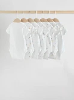 Next White Character 7 Pack Baby Short Sleeve Bodysuits Discount