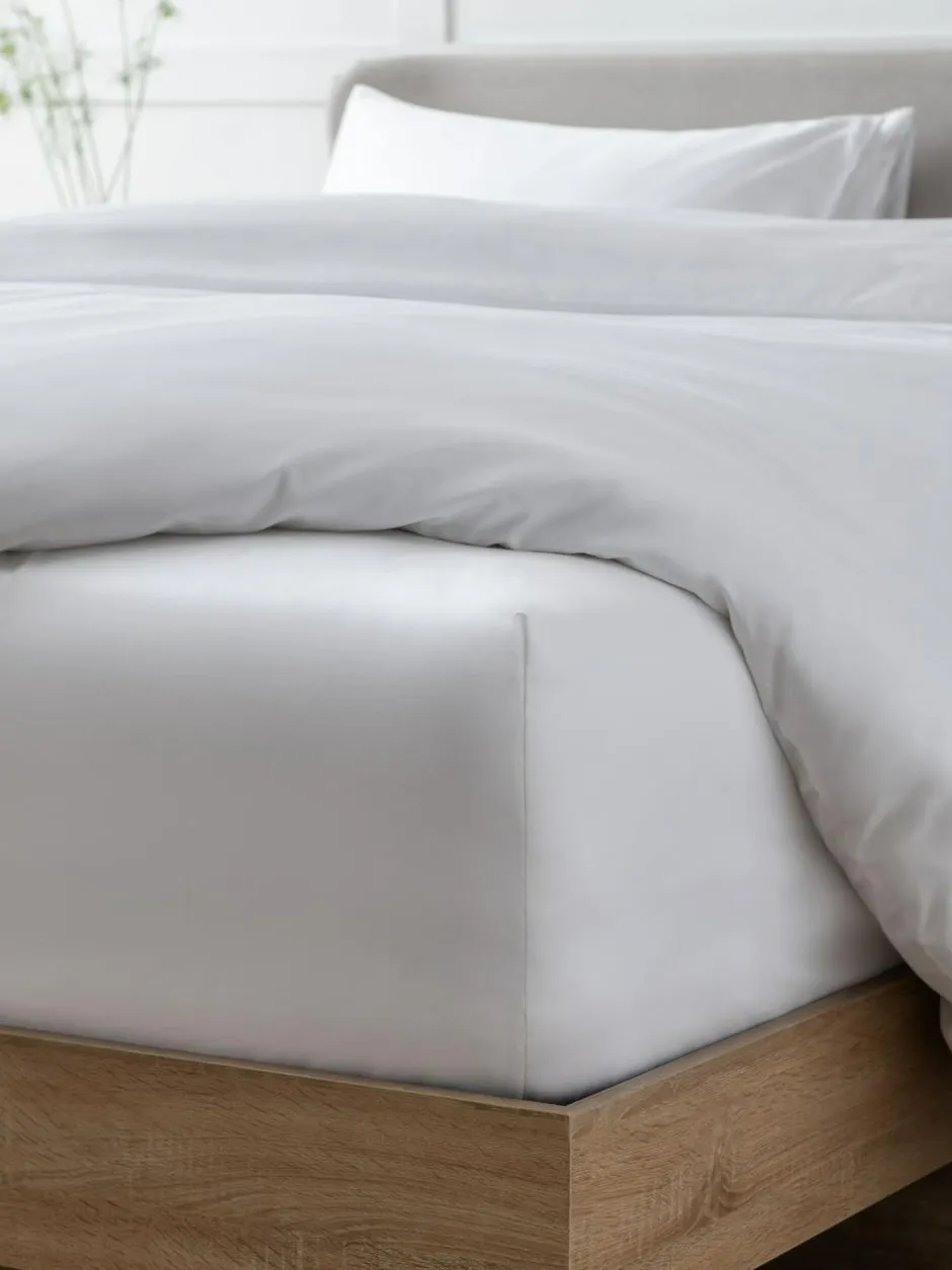 Next White Collection Luxe 400 Thread Count Egyptian Extra Deep Fitted Cotton Sateen Sheet Hot