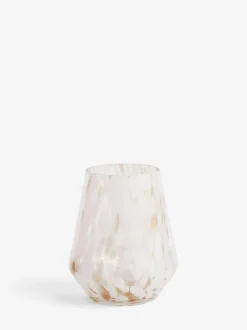 Next White Confetti Glass Candle Holder Hurricane Online