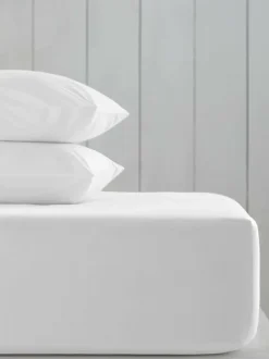 Next White Cotton Rich Extra Deep Fitted Bed Sheet Hot