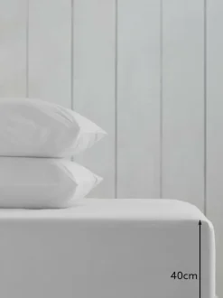 Next White Cotton Rich Extra Deep Fitted Bed Sheet Hot