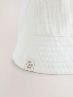 Next White Crinkle Baby Bucket Hat Discount