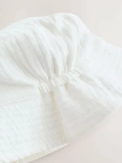 Next White Crinkle Baby Bucket Hat Discount