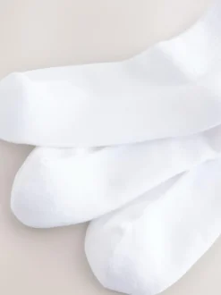 Next Cushion Sole Ribbed Sport Cropped Ankle Socks 3 Pack With Arch Support White Discount