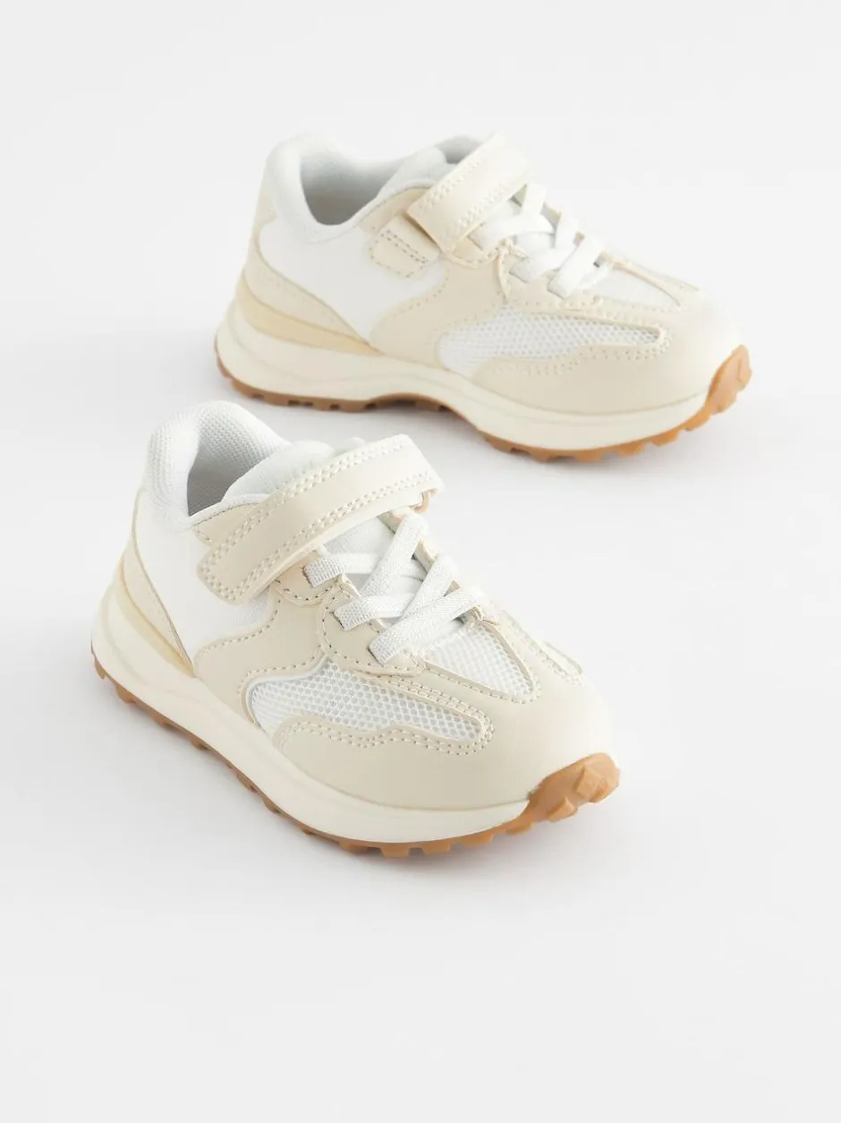 Next Elastic Lace Touch Fastening Trainers White Hot