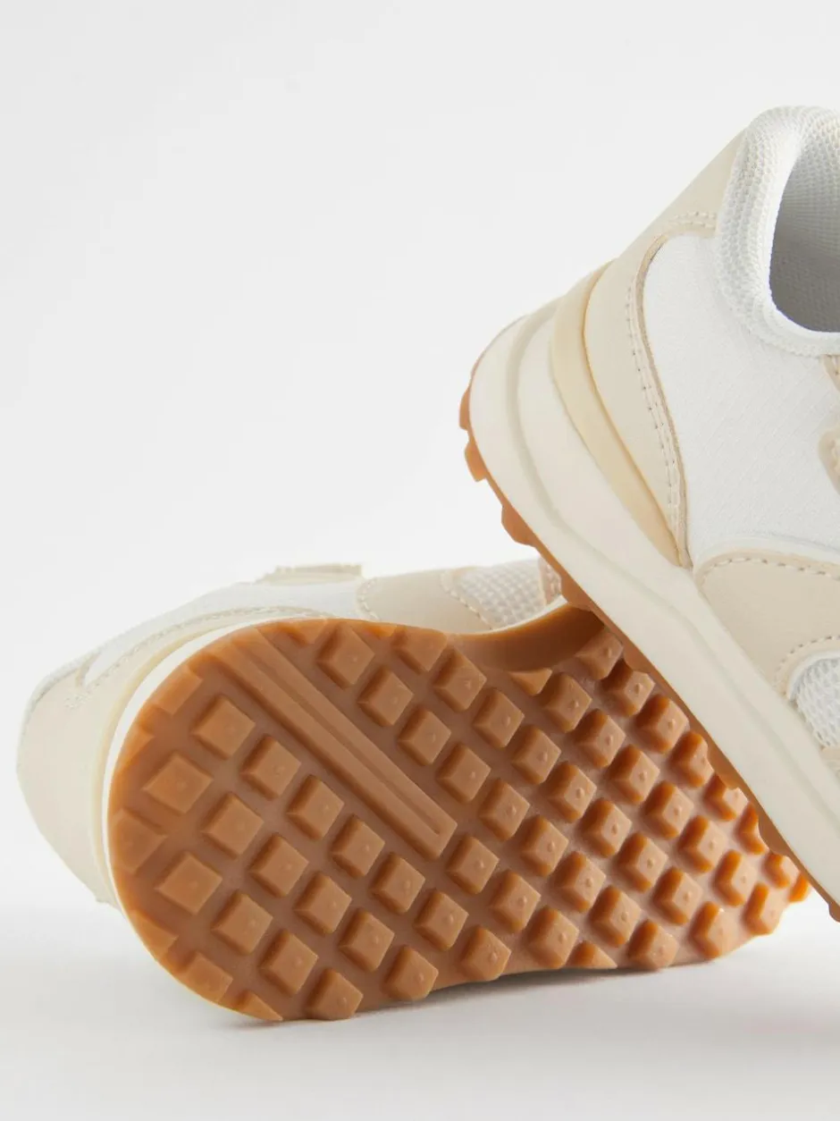 Next Elastic Lace Touch Fastening Trainers White Hot