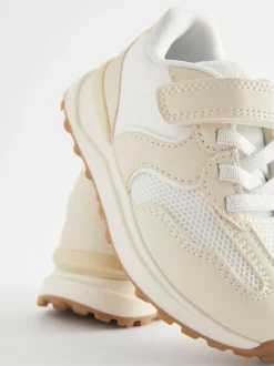 Next Elastic Lace Touch Fastening Trainers White Hot