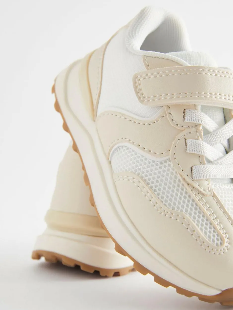 Next Elastic Lace Touch Fastening Trainers White Hot