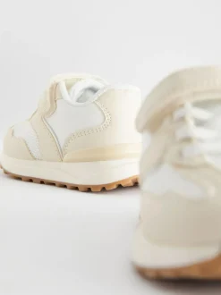 Next Elastic Lace Touch Fastening Trainers White Hot