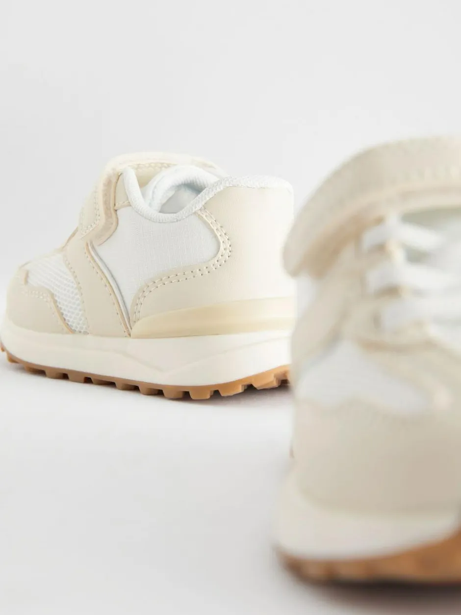 Next Elastic Lace Touch Fastening Trainers White Hot