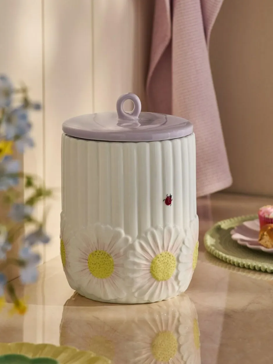 Next White Floral Ceramic Bread Bin Online