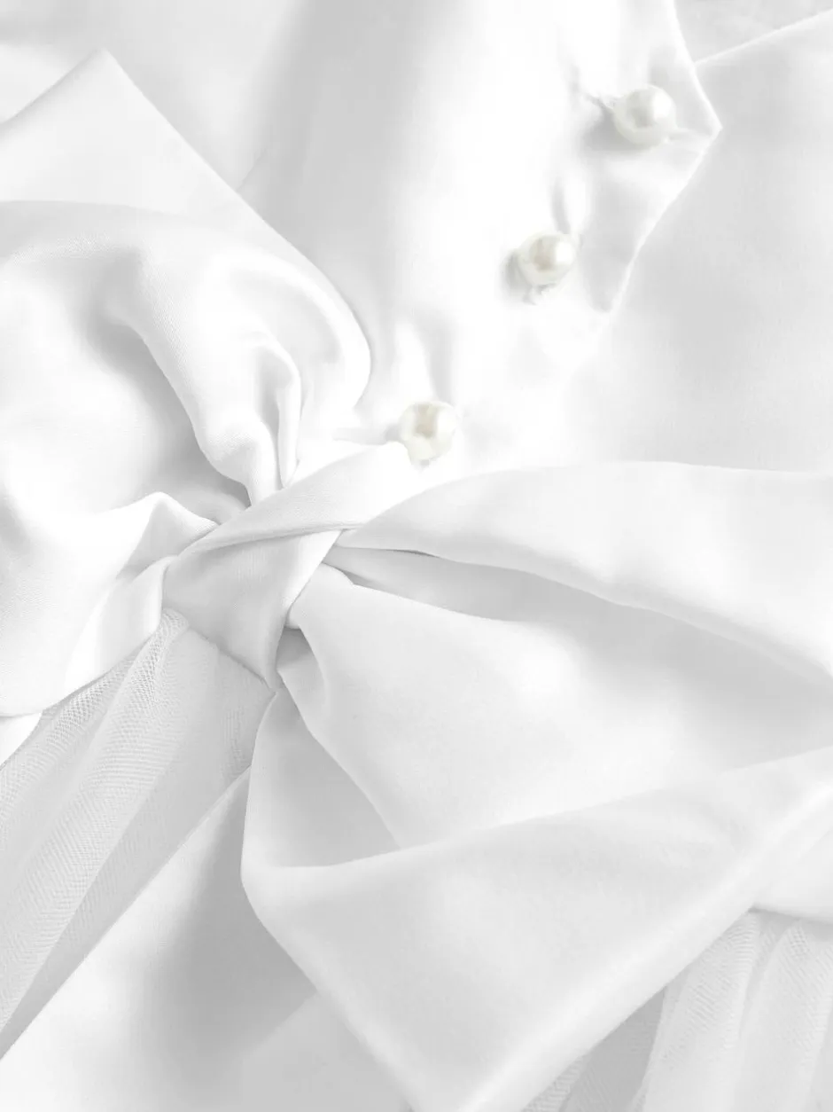 Next Flower Girl Bow Dress (3mths-16yrs) White Hot